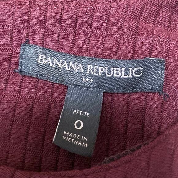 Banana Republic Red Short Sleeve Crew Neck Knit Fit & Flare Mini Dress Size 0P - Picture 3 of 4